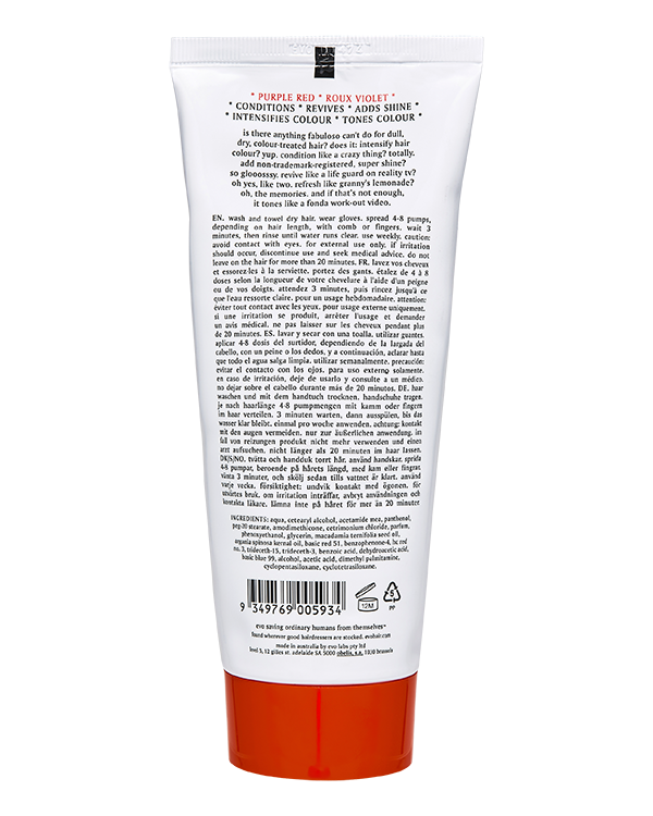 Buy Evo Fabuloso Purple Red Colour Intensifying Conditioner 220mL - True Grit Store
