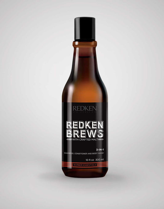 Redken Brews 3-in-1 Shampoo, Conditioner & Body Wash 300mL - True Grit Store