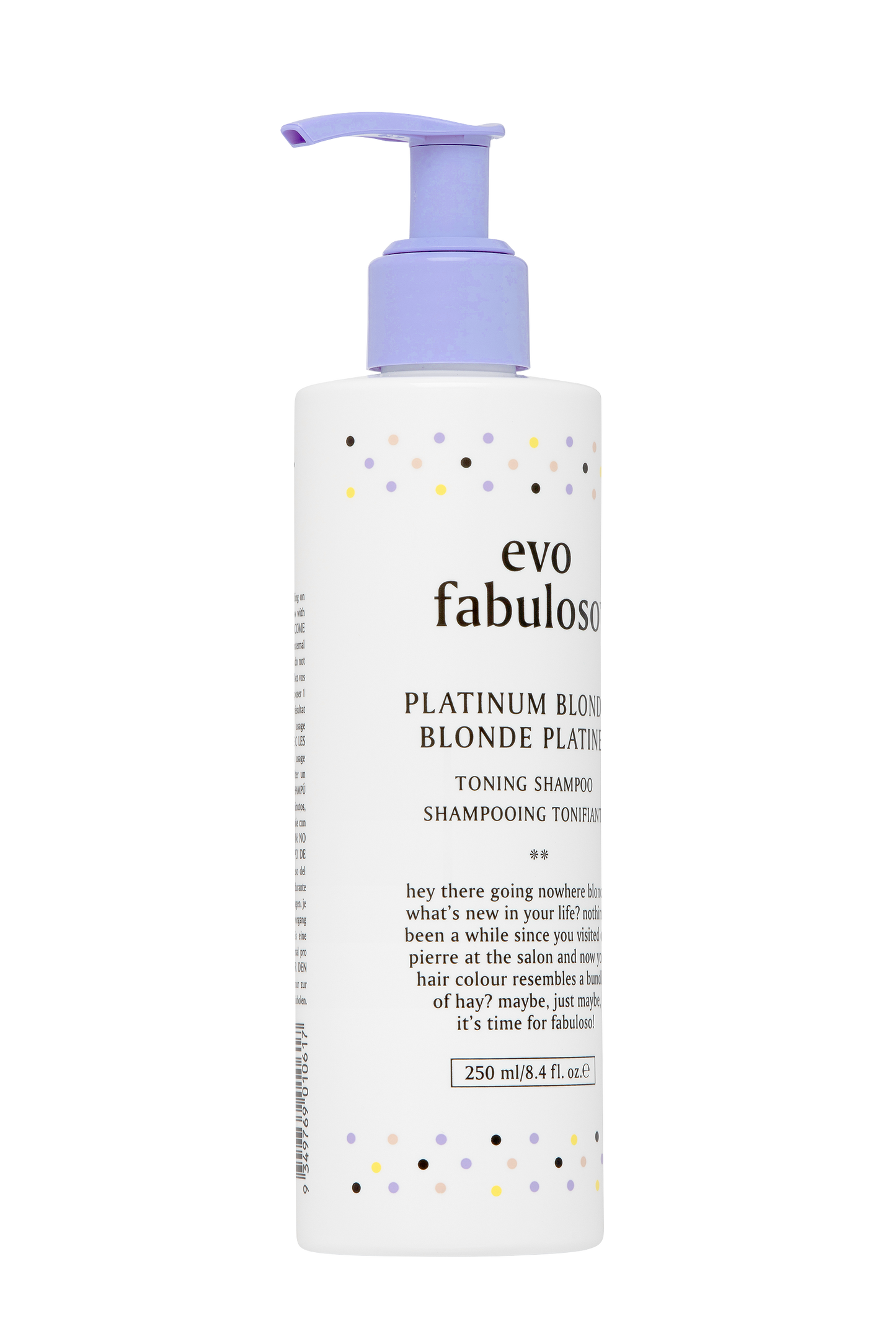 Evo Fabuloso Platinum Blonde Toning Shampoo 250mL