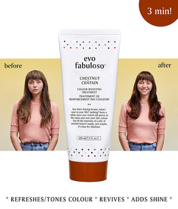 Evo Fabuloso Chestnut Colour Intensifying Conditioner Before & After