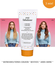 Load image into Gallery viewer, Evo Fabuloso Caramel Colour Intensifying Conditioner Before &amp; After