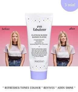 Evo Fabuloso Platinum Blonde Colour Intensifying Conditioner Before & After