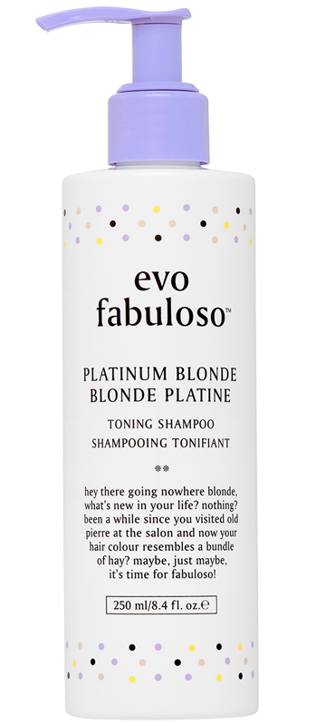 Evo Fabuloso Platinum Blonde Toning Shampoo 250mL
